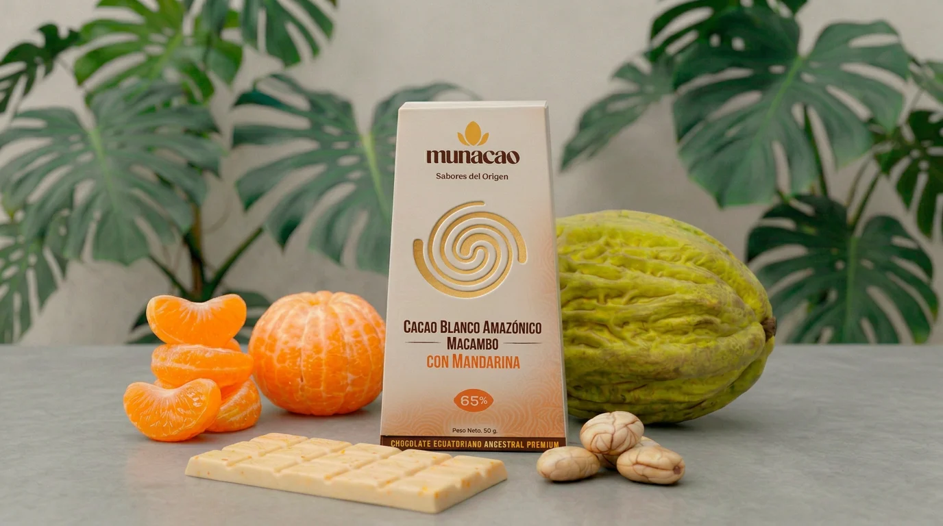 Chocolate Blanco Amazónico Macambo con Mandarina (65%)